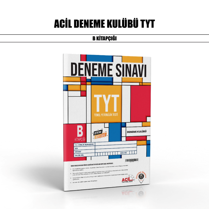 ACİL YAYIN TYT DENEME KULÜBÜ SNV 1-B - 2024-25